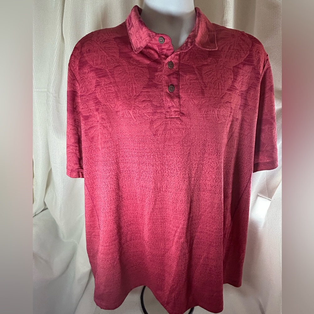 Tommy Bahama island zone, red polo, tropical, short sleeve